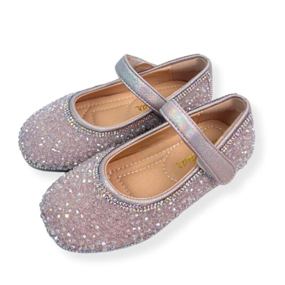 Doe a Dear Bead Stone Flat Shoes - Pink - size US 11